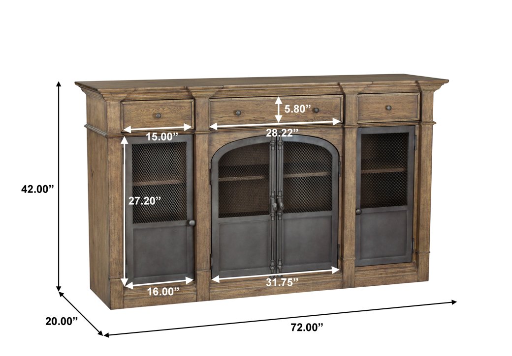 Industrial Warm Oak Dining Room Sideboard - Modern Eclectic-10