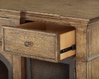 Industrial Warm Oak Dining Room Sideboard - Modern Eclectic-3