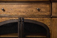 Industrial Warm Oak Dining Room Sideboard - Modern Eclectic-9