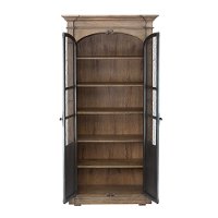 Industrial Wood and Metal Display Cabinet - Modern Eclectic-2