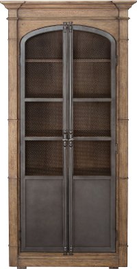 Industrial Wood and Metal Display Cabinet - Modern Eclectic-3