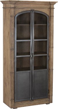 Industrial Wood and Metal Display Cabinet - Modern Eclectic-4
