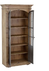 Industrial Wood and Metal Display Cabinet - Modern Eclectic-5