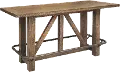 Light Oak Plank Bar Table - Modern Eclectic