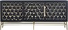 Clearance Modern Gloss Black and Gold Sideboard - Modern Eclectic