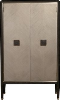 Dark Oak and Primavera Tall Door Chest - Modern Eclectic