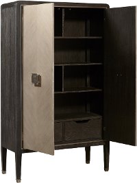 Dark Oak and Primavera Tall Door Chest - Modern Eclectic-4