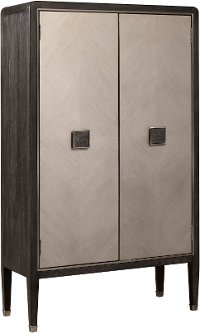 Dark Oak and Primavera Tall Door Chest - Modern Eclectic-8