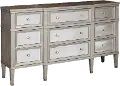 Contemporary Silver Mirrored Dresser - Modern Eclectic