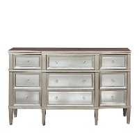 Contemporary Silver Mirrored Dresser - Modern Eclectic-4