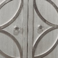 Silver Leaf Tall Door Chest - Modern Eclectic-2