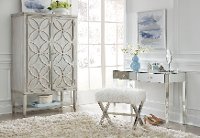 Silver Leaf Tall Door Chest - Modern Eclectic-7