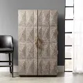 Modern Eclectic Gray Bar Cabinet