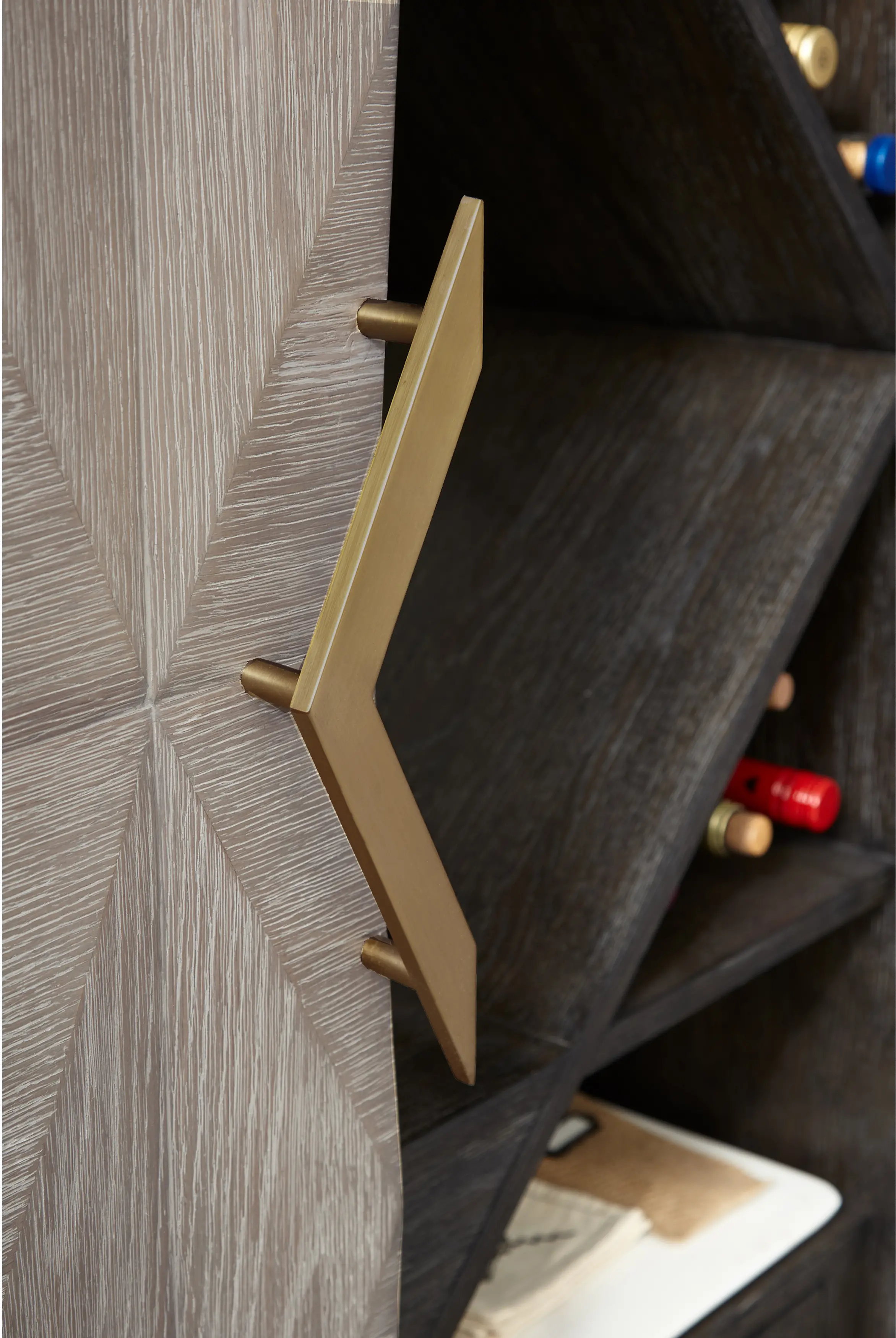 Modern Eclectic Gray Bar Cabinet-3