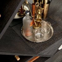 Modern Gray Bar Cabinet - Modern Eclectic-6