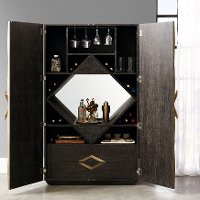 Modern Gray Bar Cabinet - Modern Eclectic-8