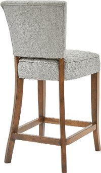 Light Gray Upholstered Counter Height Stool - Modern Eclectic-3
