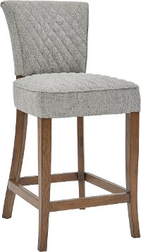 Light Gray Upholstered Counter Height Stool - Modern Eclectic-4
