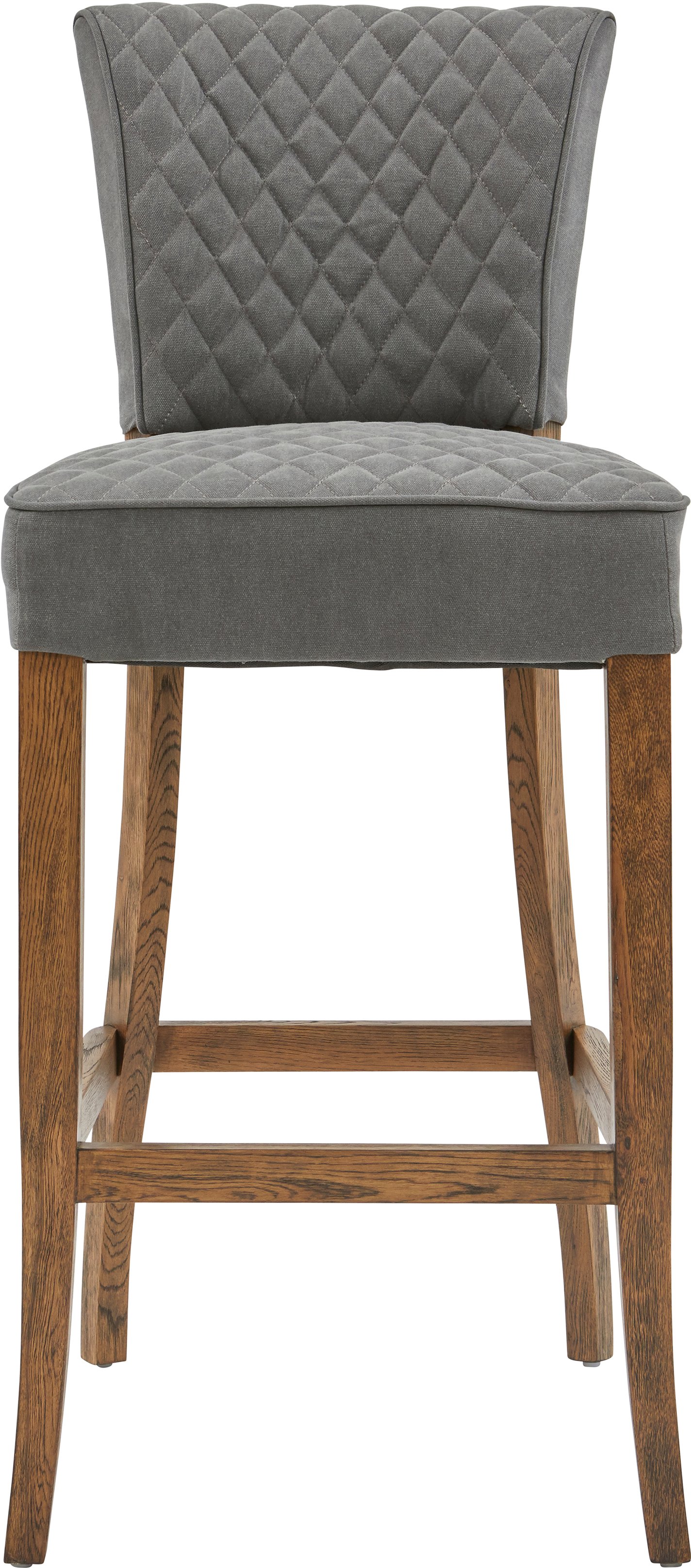 Gray Upholstered 30 Inch Bar Stool - Modern Eclectic-1