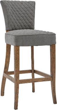 Gray Upholstered 30 Inch Bar Stool - Modern Eclectic-2