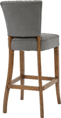 Gray Upholstered 30 Inch Bar Stool - Modern Eclectic-3