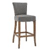 Gray Upholstered Counter Height Stool - Modern Eclectic