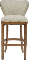 Clearance Farmhouse Light Brown 30 Inch Upholstered Bar Stool - Modern Eclectic