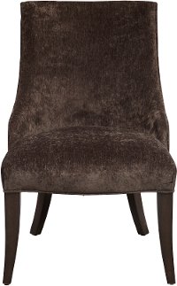 Charcoal Gray Upholstered Dining Room Chair - Modern Eclectic