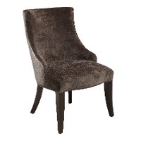 Charcoal Gray Upholstered Dining Room Chair - Modern Eclectic-3