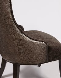 Charcoal Gray Upholstered Dining Room Chair - Modern Eclectic-4