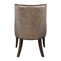 Charcoal Gray Upholstered Dining Room Chair - Modern Eclectic-5