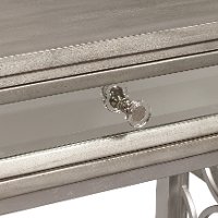 Contemporary Silver Mirrored Nightstand - Modern Eclectic-3