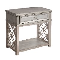 Contemporary Silver Mirrored Nightstand - Modern Eclectic-6