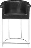 Club Style 30 Inch Faux Leather Bar Stool - Modern Eclectic