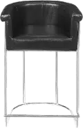 Club Style 30 Inch Faux Leather Bar Stool - Modern Eclectic