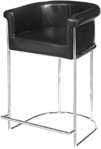 Club Style 30 Inch Faux Leather Bar Stool - Modern Eclectic-3