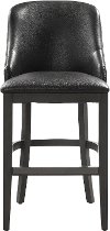 Clearance Contemporary Black 30 Inch Upholstered Bar Stool - Modern Eclectic