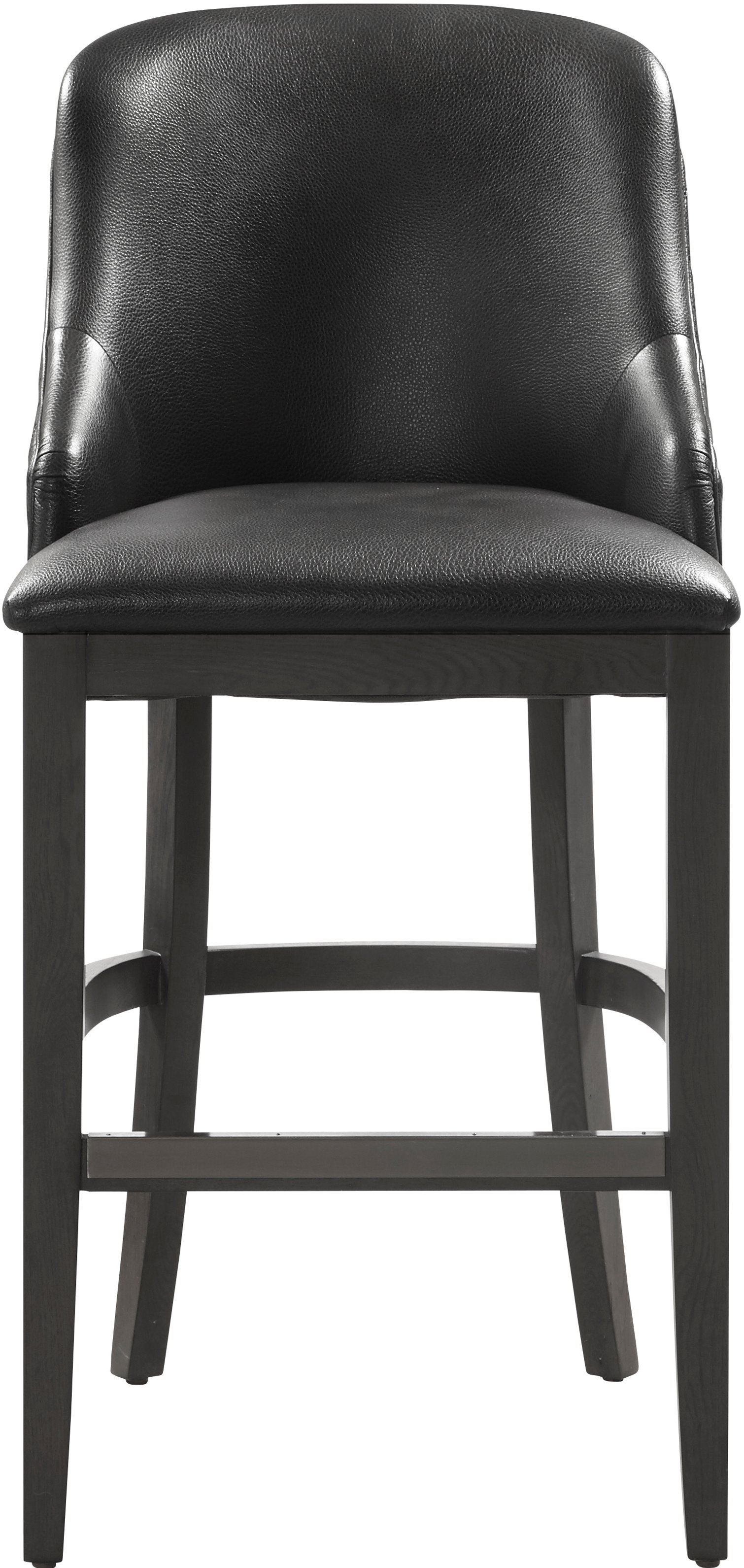 Contemporary Black 30 Inch Upholstered Bar Stool - Modern Eclectic-1