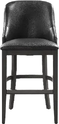 Contemporary Black 30 Inch Upholstered Bar Stool - Modern Eclectic