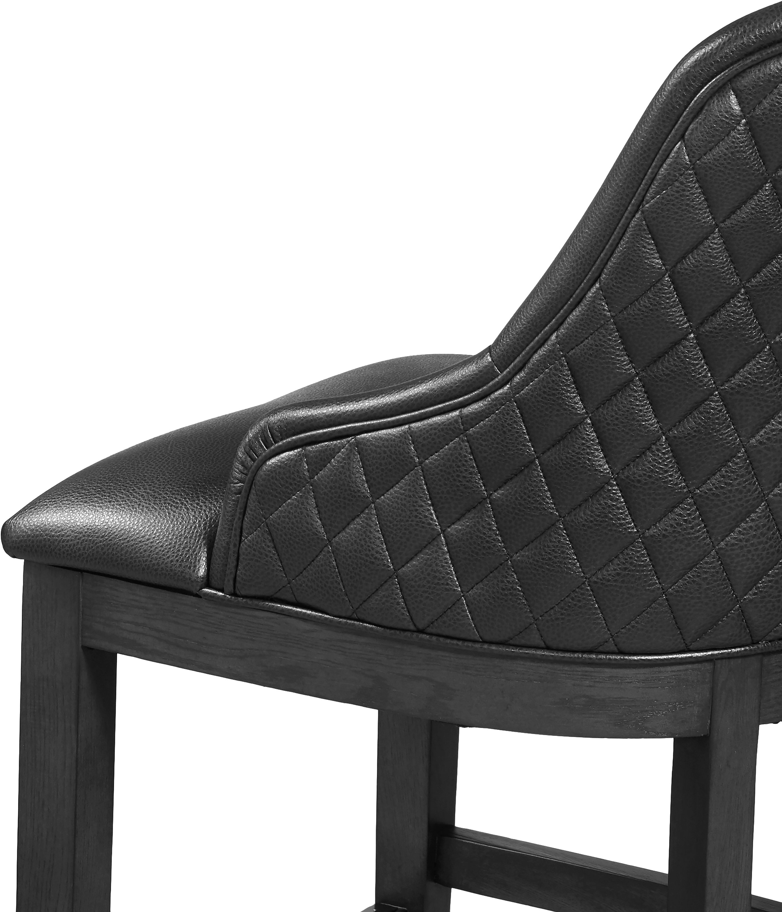 Contemporary Black 30 Inch Upholstered Bar Stool - Modern Eclectic-2