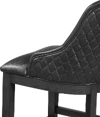 Contemporary Black 30 Inch Upholstered Bar Stool - Modern Eclectic-2