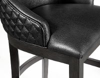 Contemporary Black 30 Inch Upholstered Bar Stool - Modern Eclectic-3