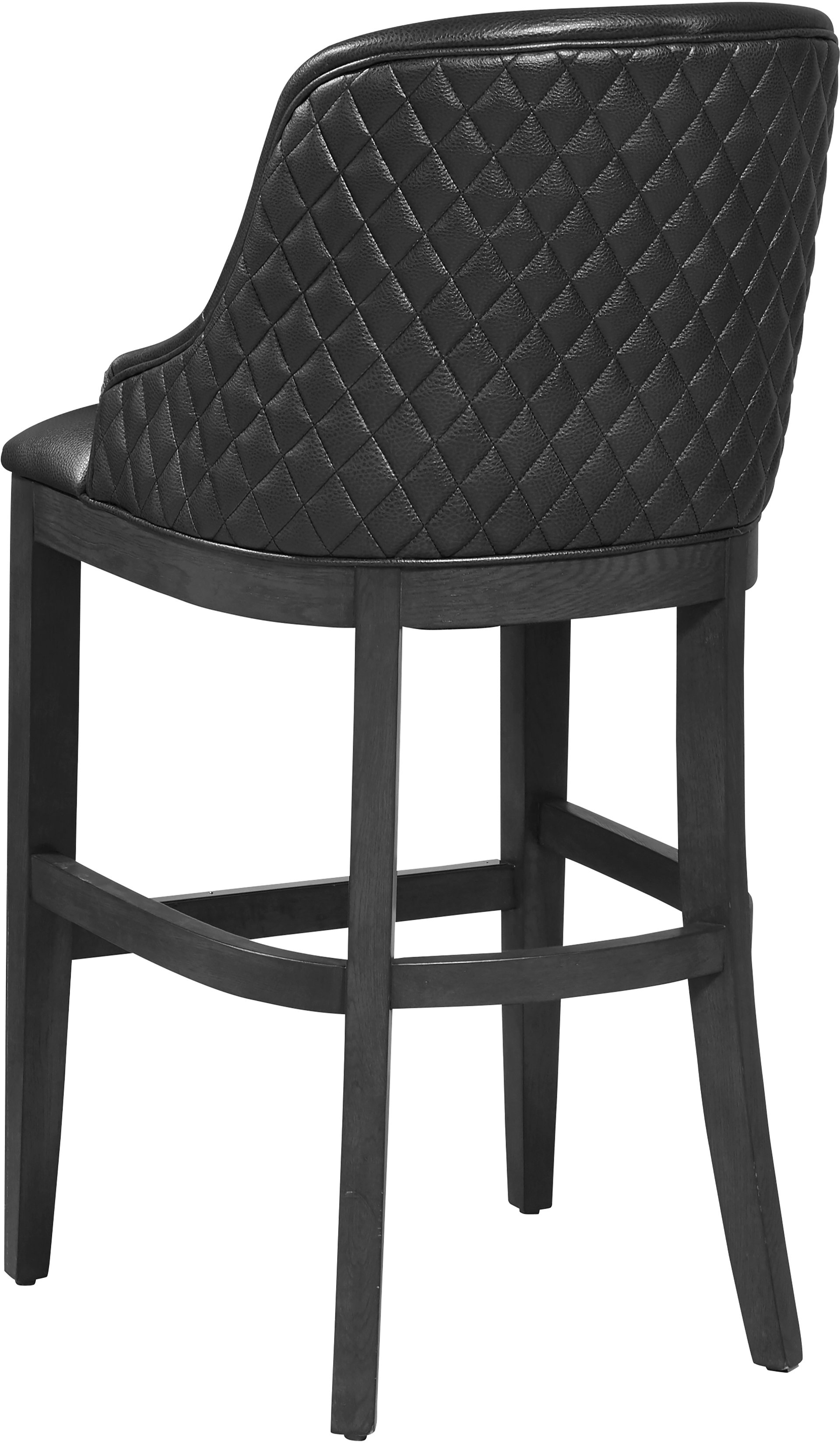 Contemporary Black 30 Inch Upholstered Bar Stool - Modern Eclectic-4