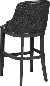 Contemporary Black 30 Inch Upholstered Bar Stool - Modern Eclectic-4
