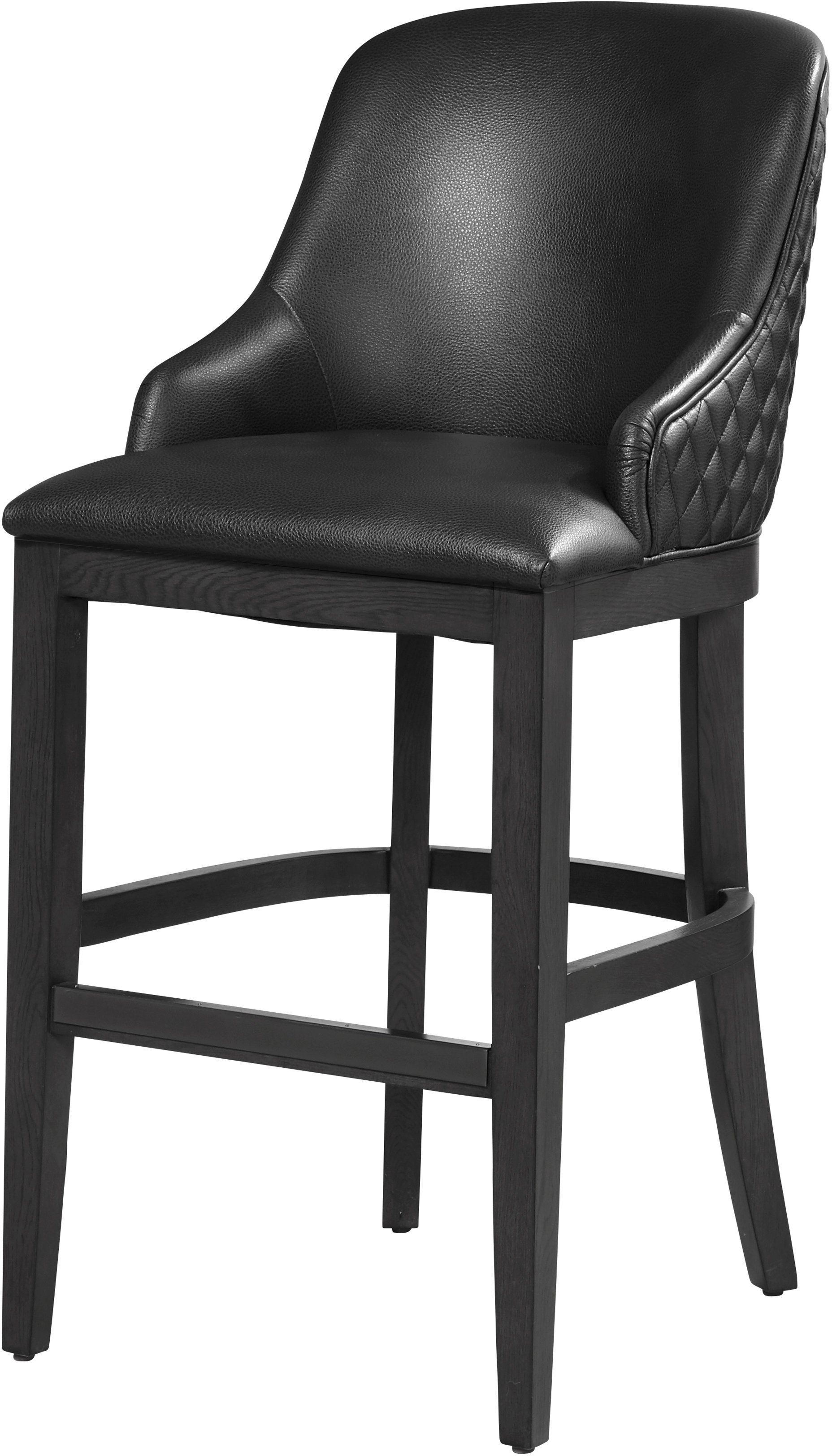 Contemporary Black 30 Inch Upholstered Bar Stool - Modern Eclectic-5