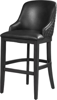 Contemporary Black 30 Inch Upholstered Bar Stool - Modern Eclectic-5