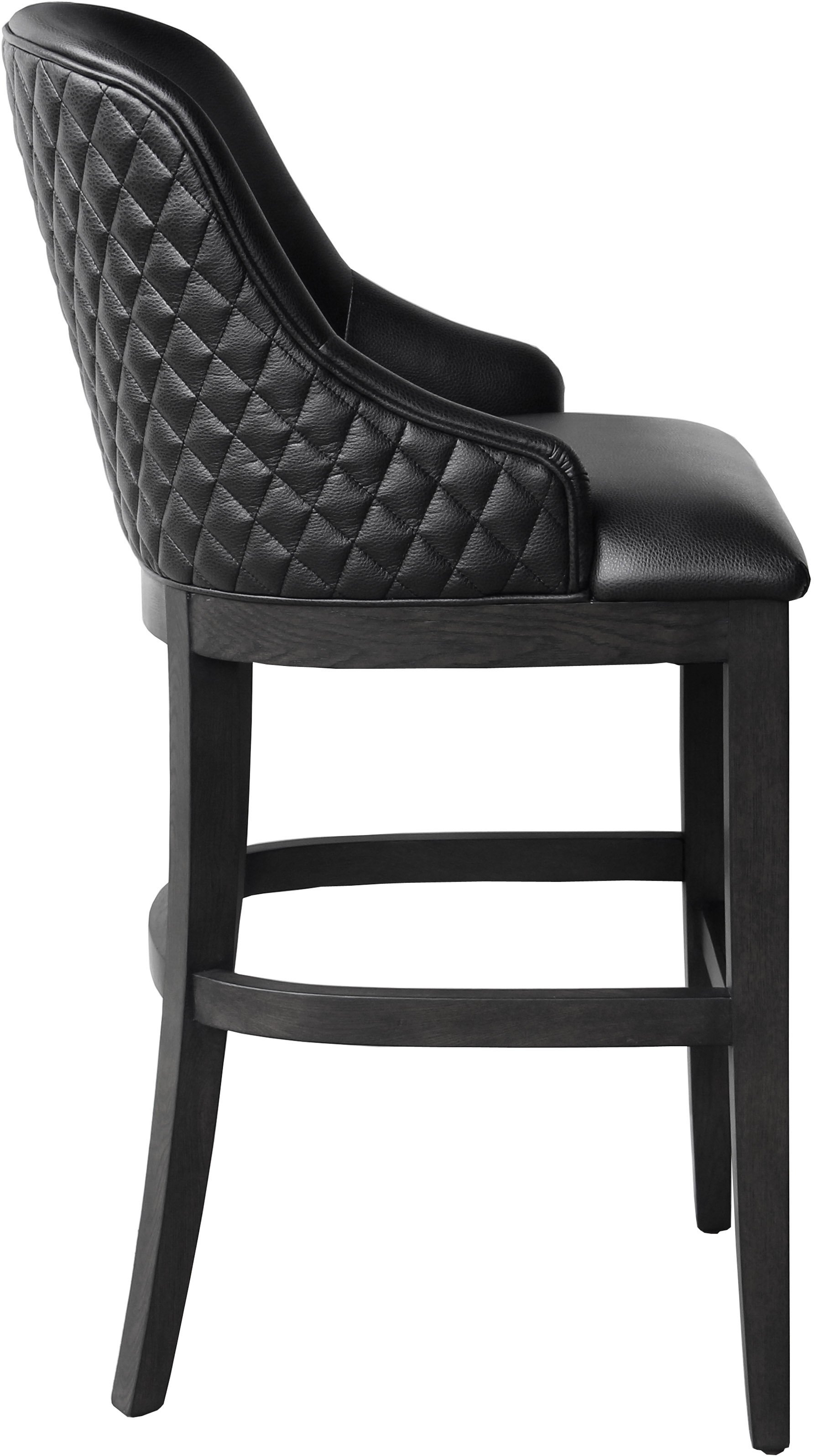 Contemporary Black 30 Inch Upholstered Bar Stool - Modern Eclectic-6