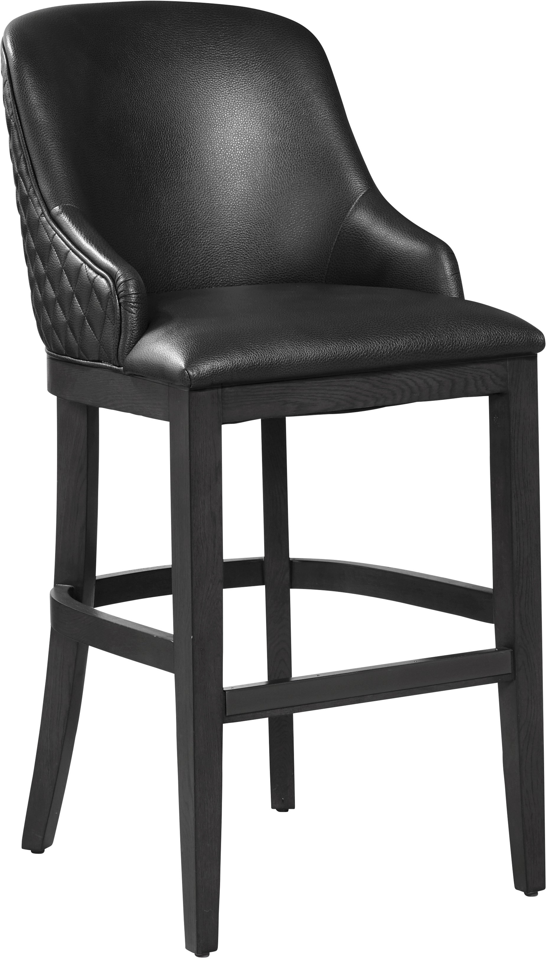 Contemporary Black 30 Inch Upholstered Bar Stool - Modern Eclectic-7
