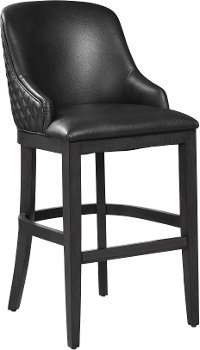 Contemporary Black 30 Inch Upholstered Bar Stool - Modern Eclectic-7