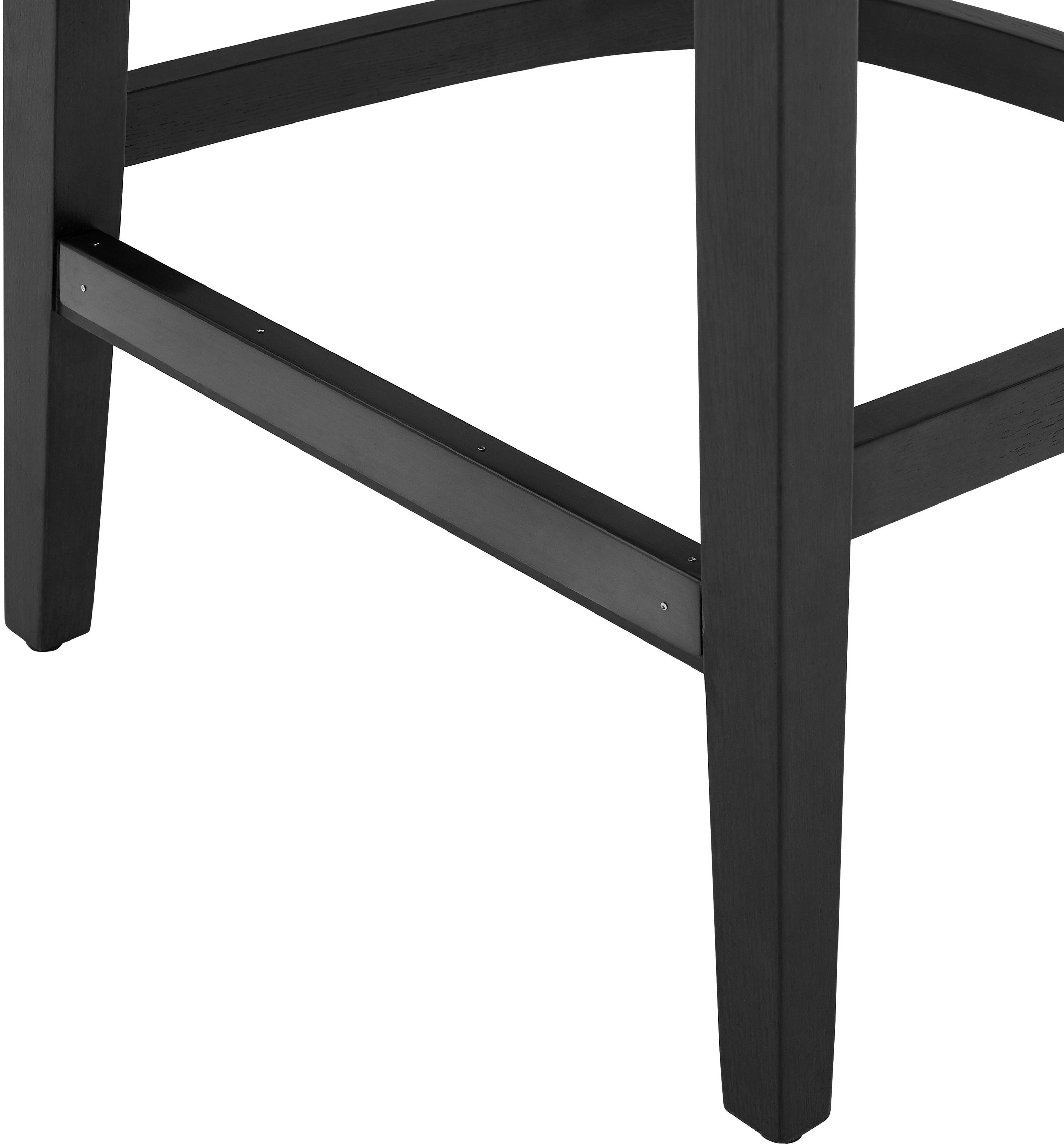 Contemporary Black 30 Inch Upholstered Bar Stool - Modern Eclectic-8